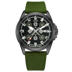 Годинник наручний Awarder Embroidery Black-Army Green Green  Automatic 10ATM