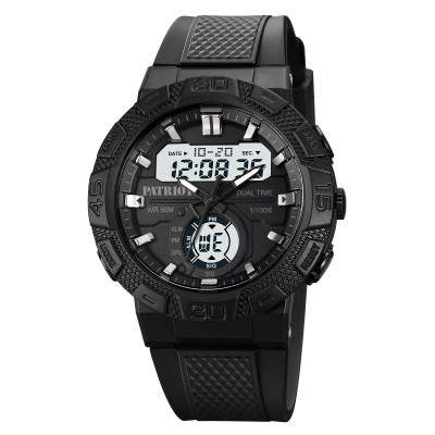 Годинник наручний Patriot 013BW Black-White + Коробка, 1200-0001