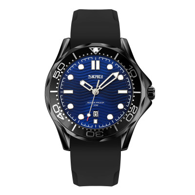 Skmei 9276PBKBU Black-Blue Silicone Strap, 1080-1553