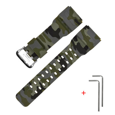 Ремінець + монтажні інструменти для Casio G-Shock GG-1000/GWG-100/GSG-100 Camo Green Silver, 1051-0898