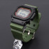 Ремінець для Casio G-Shock DW-5600/6900/G-5600/GW-M5610 Army Green Silver, 1051-0825