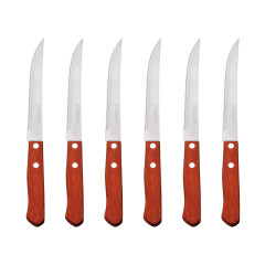 Набор ножей для стейка Peterhof PH-22431 деревянная ручка