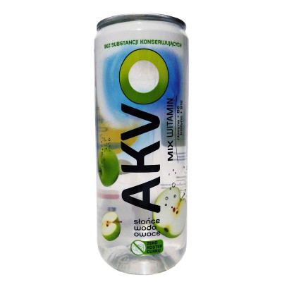 Напиток безалкогольный Akvo со вкусом яблока 0.315 л, 5905279734005, Akvo