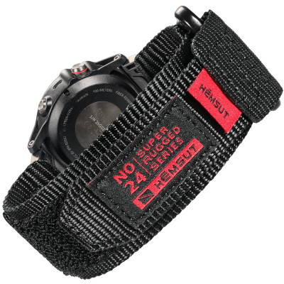 Ремінець для годинника Hemsut HS121 Super Strong Nylon Garmin Black 22 mm, 1051-1326