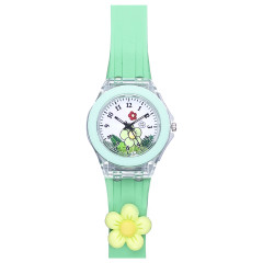 Дитячий годинник Better 005 Flowers Green-White