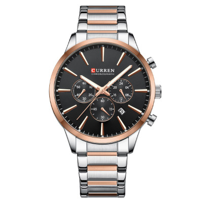 Curren 8435 Silver-Rose Gold-Black, 1008-0371