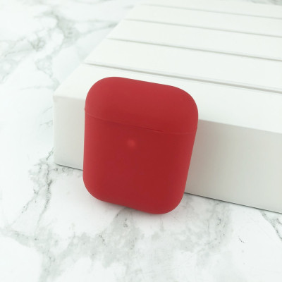 Чехол Airpods 1/2 Silicone Case Slim Crimson, 1177-0046