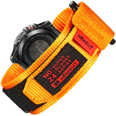 Ремешок для часов Hemsut HS121 Super Strong Nylon Garmin Orange 22 mm, 1051-1322