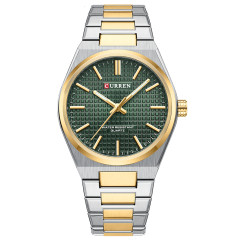 Curren 8439 Silver-Gold-Green