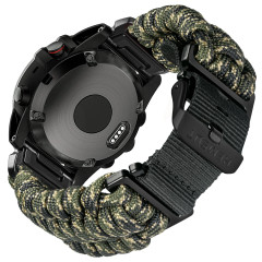 Ремінець для годинника Hemsut HGA145 Rugged Paracord Garmin Army Green 22 mm