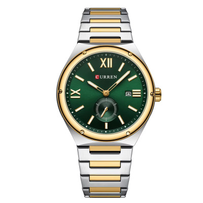 Curren 8471 Silver-Gold-Green, 1008-0503