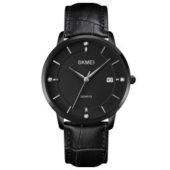 Skmei 1801LBKBK Black-Black Leather