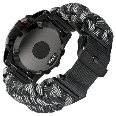 Ремешок для часов Hemsut HGA145 Rugged Paracord Camo Grey Garmin 22 mm, 1051-1262