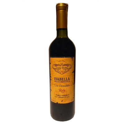 Вино Casa Veche Isabella Moldoveneasca червоне напівсолодке 0.75 л, 4840042012441, Alianta Vin