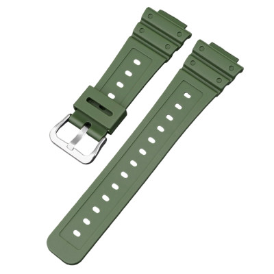 Ремінець для Casio G-Shock GA-2100/2110 Army Green Silver, 1051-0839