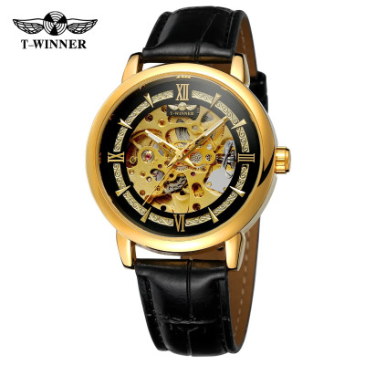 Forsining 8173 Gold-Black Leather, 1059-0222