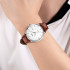 Skmei 1801LSIBN Silver-White Brown Leather, 1080-1634