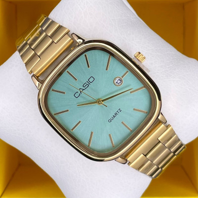 Casio 1072 Gold-Light Blue Rep, 1006-2356