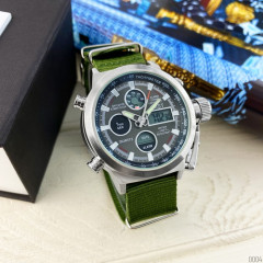 Наручний годинник AMST C Silver-Black Green Wristband