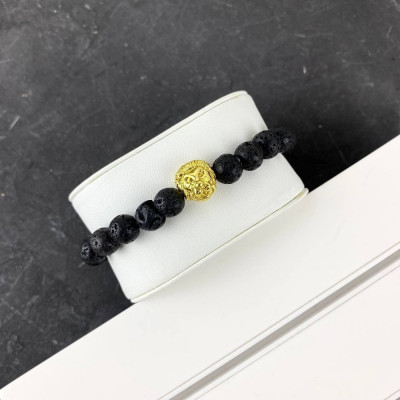 2B Rich Bracelet Lion Black-Gold, 4010-0024