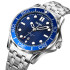 Skmei 9276SSIBU Silver-Blue Steel Strap, 1080-1550