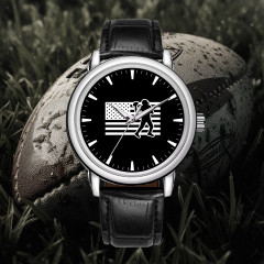 Football Watch with Art Design Model 220110 - Birthday Gift