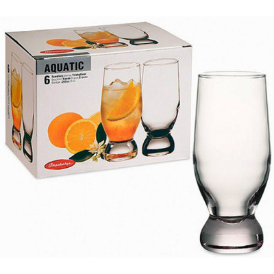 Набор стаканов Pasabahce Aquatic высокий 6шт 265мл 42978, 42978, Pasabahce
