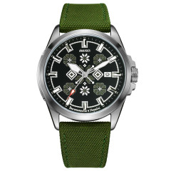 Годинник наручний Awarder Embroidery Silver-Army Green Green  Automatic 10ATM