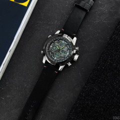 Наручний годинник AMST 3022 Silver-Black Smooth Wristband