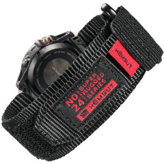 Ремінець для годинника Hemsut HS121 Super Strong Nylon Garmin Black 20 mm