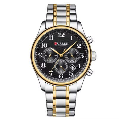 Curren 8466 Silver-Gold-Black, 1008-0498