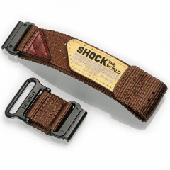 Ремінець для годинника Hemsut HGA142 Shock the world Garmin Brown 22 mm