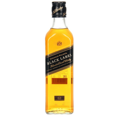 Виски Johnnie Walker Black Label 12 лет выдержки 0.375 л 40%, 5000267024608, Johnnie Walker