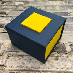 Коробочка для годинника з квадратом Blue-Yellow