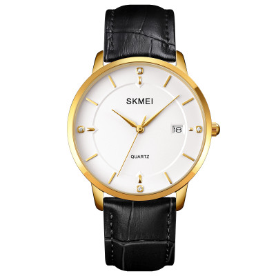 Skmei 1801LGDWT Gold-White Leather, 1080-1630