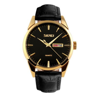 Skmei 9073GDBK-B Gold-Black men, 1080-1597