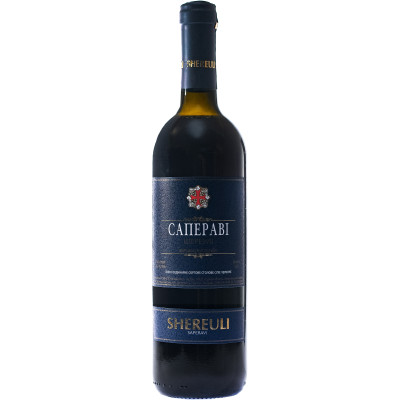 Вино SHEREULI Саперавие ординарное красное сухое 0.75 л 9.5-14%, 4820013376123