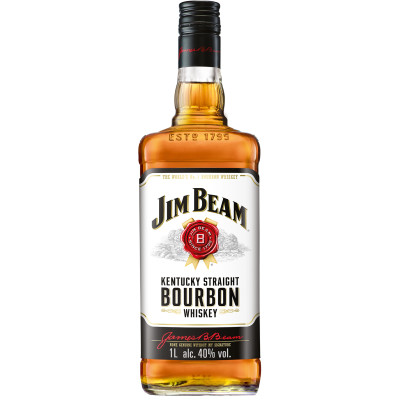 Виски Jim Beam White 4 года выдержки 1 л, 5010196092142, Jim Beam