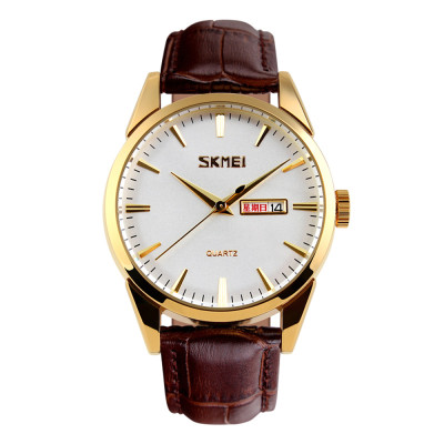 Skmei 9073GDWT-B Gold-White men, 1080-1596