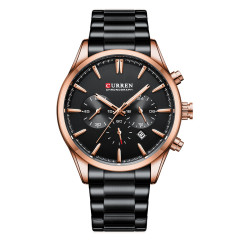 Curren 8446 Rose Gold-Black