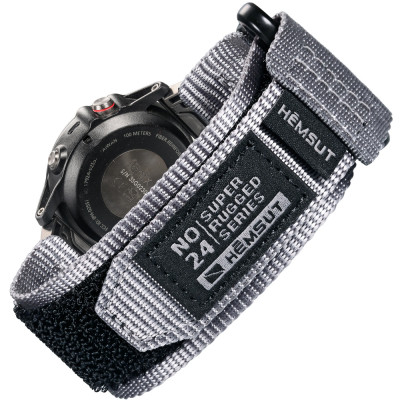 Ремінець для годинника Hemsut HS121 Super Strong Nylon Garmin Grey 20 mm, 1051-1320