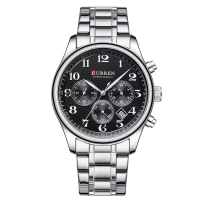 Curren 8466 Silver-Black, 1008-0497