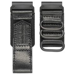 Ремешок для часов Hemsut HGA137 Mens leather Garmin Black 22 mm