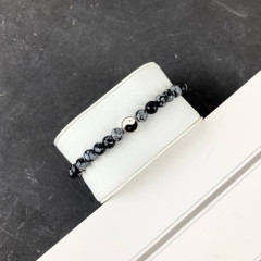 2B Rich Bracelet Yin and Yang Gray-Black