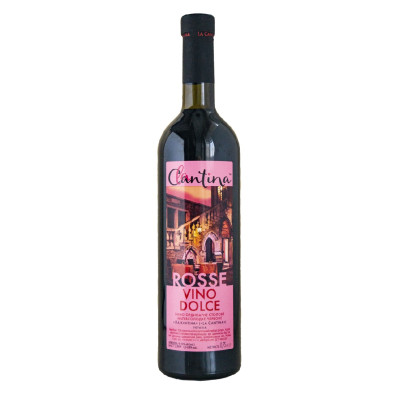 Вино La Cantina Vino Dolce Rosse червоне напівсолодке 9-13% 0.75 л, 4820136353216