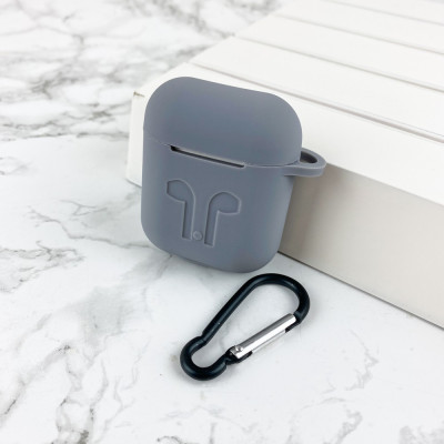 Чехол Airpods 1/2 Silicone Case Gray, 1177-0030