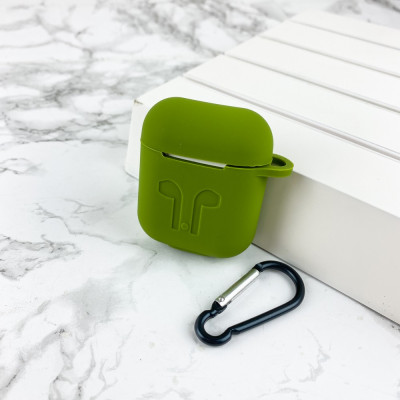 Чехол Airpods 1/2 Silicone Case Green, 1177-0035