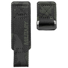 Ремінець для годинника Hemsut HS131 Military nylon Velcro Camo Black 20 mm