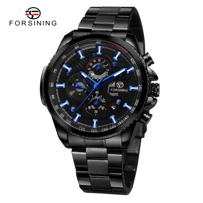 Forsining 6909 All Black Steel, 1059-0173