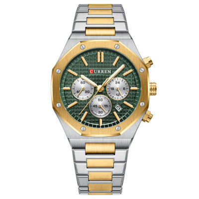 Curren 8440 Silver-Gold-Green, 1008-0397